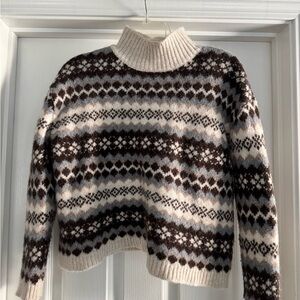 Tuckernuck Brown and Grey Fair Isle Loch Sweater